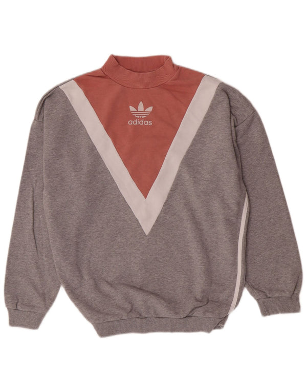 Γυναικεία φούτερ Adidas Jumper UK 12 Βαμβακερό μεσαίο γκρι χρώμα