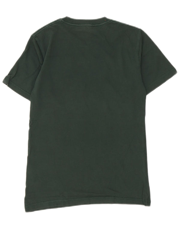 Vans Womens Classic Fit Graphic T-Shirt Top UK 6 XS Πράσινο βαμβακερό