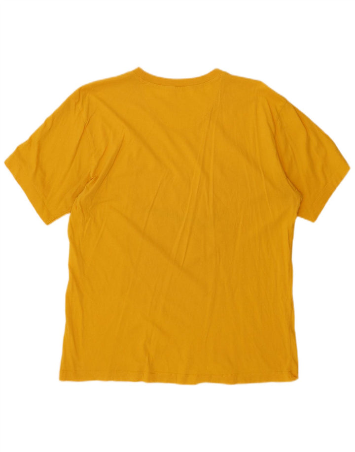CHAMPION Ανδρικό γραφικό T-Shirt Top Large Yellow