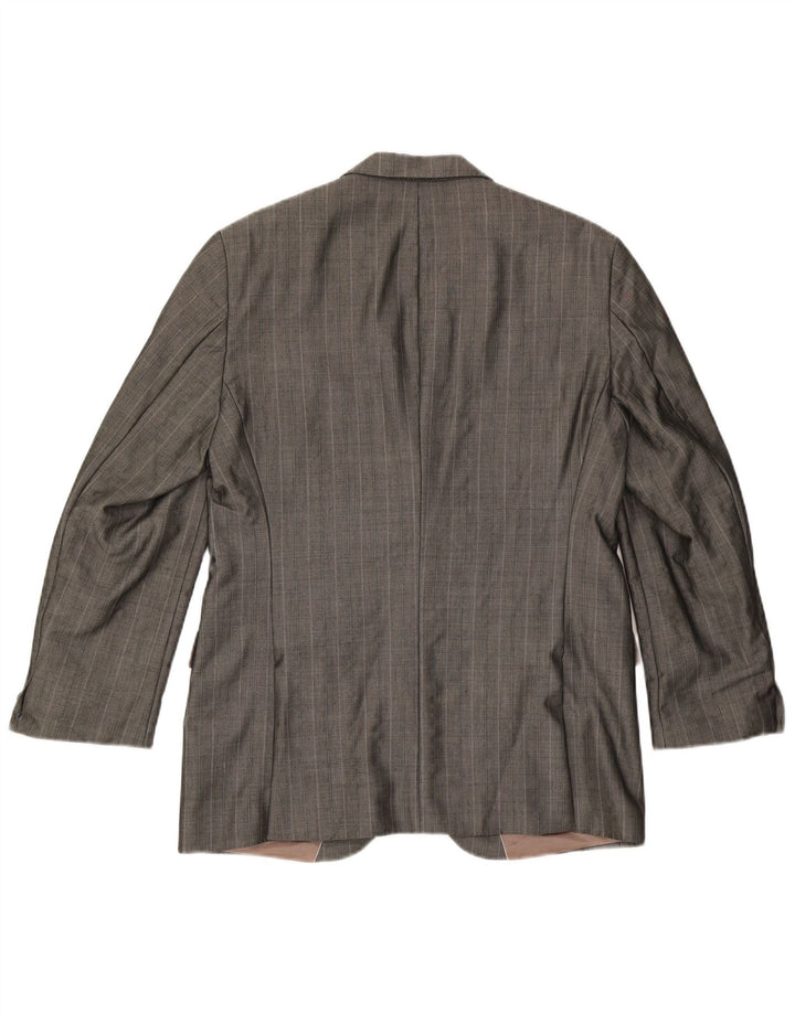 Ανδρικό τζάκετ σακάκι Hugo Boss 2 κουμπιών EU 48 με μεσαίο γκρι ρίγε βισκόζη