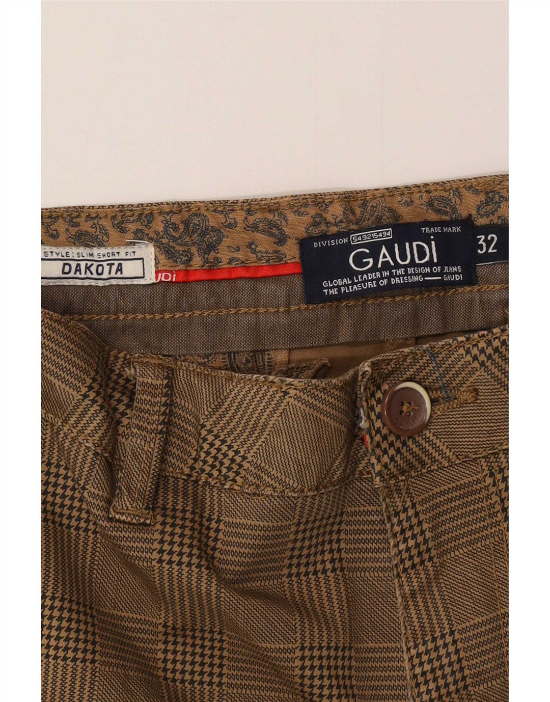 Ανδρικό σορτς Gaudi Dakota Chino W32, μεσαίο καφέ βαμβακερό