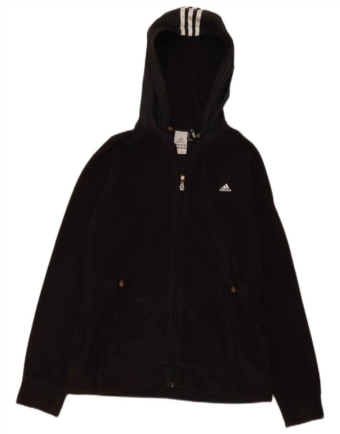 Γυναικείο Fleece Jacket Adidas UK 14 Medium Μαύρο Πολυεστέρας