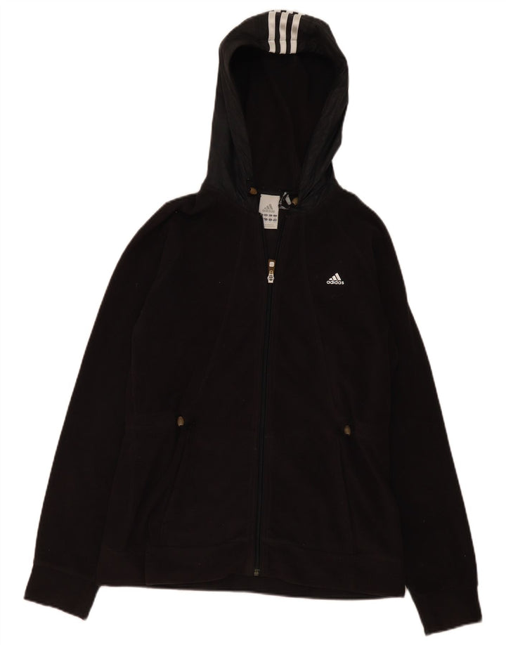 Γυναικείο Fleece Jacket Adidas UK 14 Medium Μαύρο Πολυεστέρας