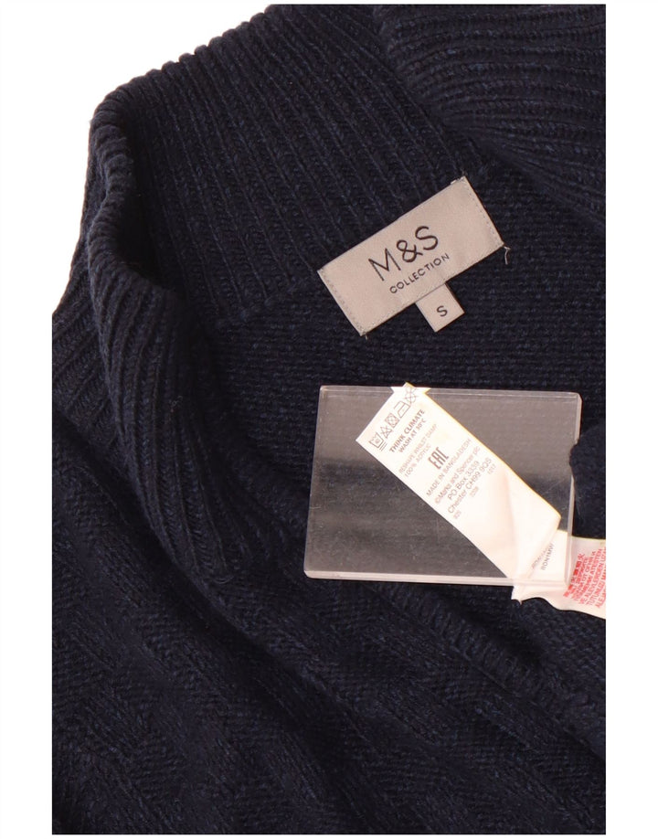 Ανδρικό πουλόβερ ζακέτα Marks & Spencer Small Navy Blue Ακρυλικό