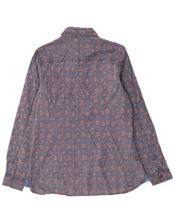 Γυναικείο πουκάμισο Fat Face UK 14 Large Blue Floral Βαμβακερό
