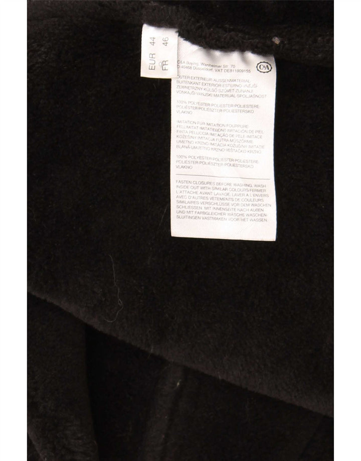 C&A Γυναικείο Sherpa Faux Leather Biker Jacket EU 44 XL Μαύρο Πολυεστέρας