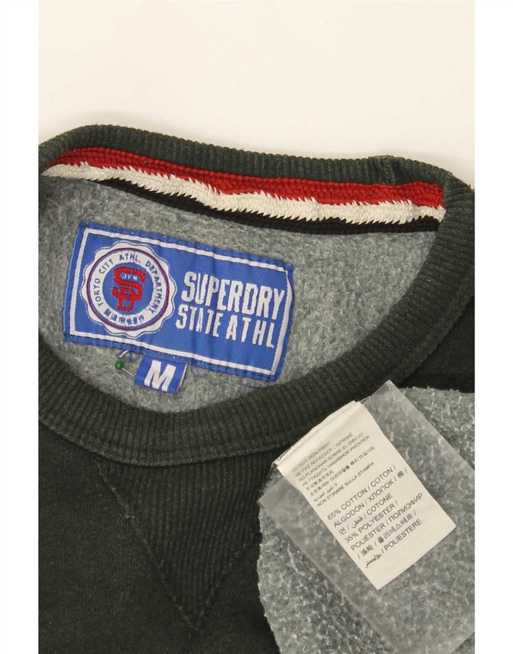 Ανδρικό γραφικό φούτερ Superdry, μεσαίο πράσινο βαμβακερό