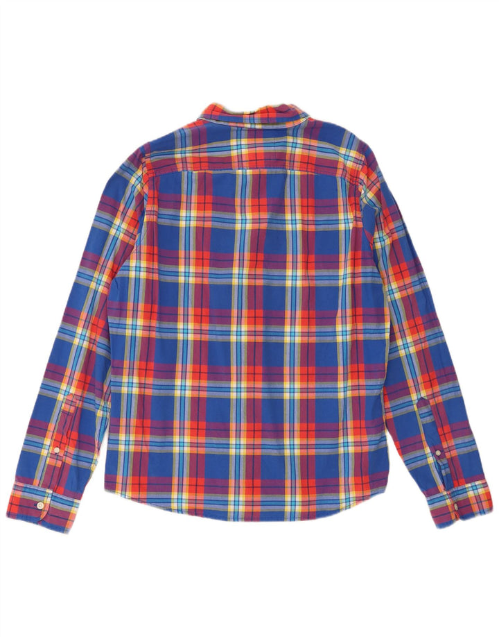 Ανδρικό πουκάμισο Hollister XL Blue Check Cotton