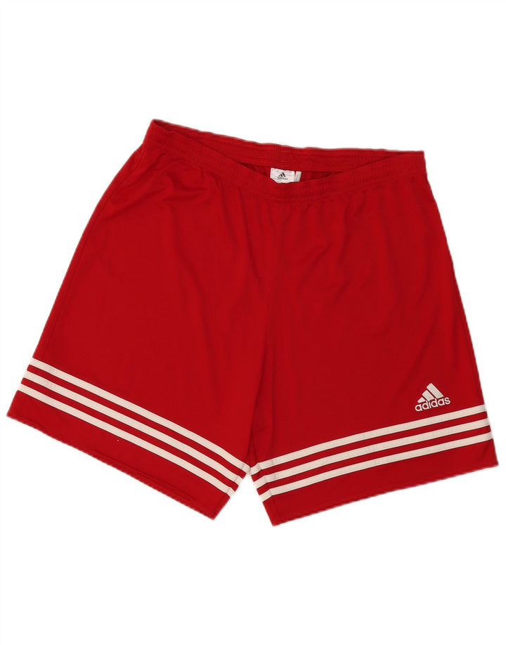 Ανδρικό σορτς Adidas Climalite με μεγάλο κόκκινο πολυεστέρα