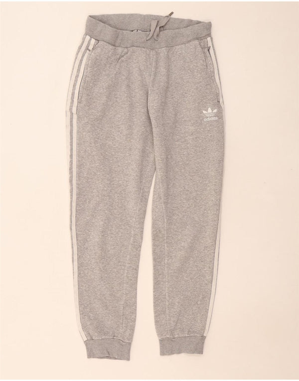 Γυναικεία αθλητική φόρμα ADIDAS Παντελόνι Joggers UK 12 μεσαίο γκρι βαμβακερό
