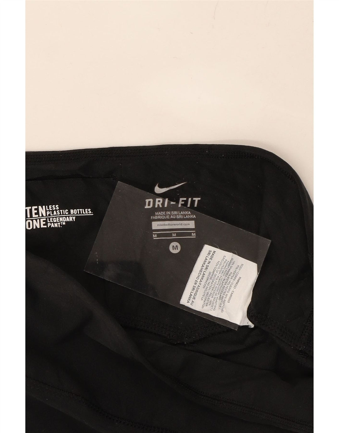 NIKE Womens Dri Fit Capri Leggings UK 12 Medium  Black Polyester Vintage Nike and Second-Hand Nike from Messina Hembry 