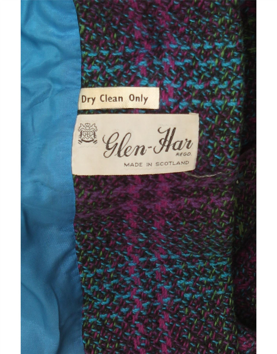 Vintage Γυναικείο Παλτό UK 14 Μεγάλο Πολύχρωμο Καρό