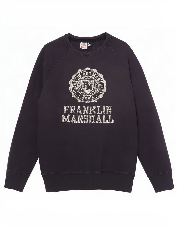 Ανδρικό γραφικό φούτερ Franklin Marshall Jumper Medium Navy Blue