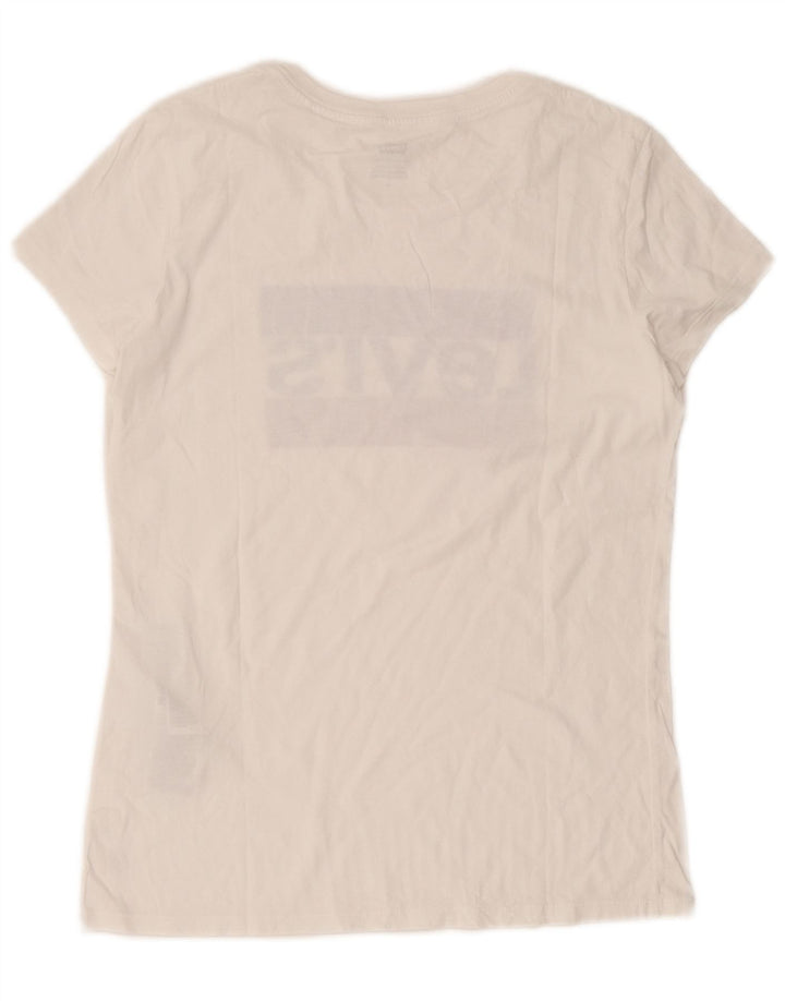 Γυναικείο γραφικό μπλουζάκι Levi's Top UK 12 μεσαίο λευκό βαμβακερό