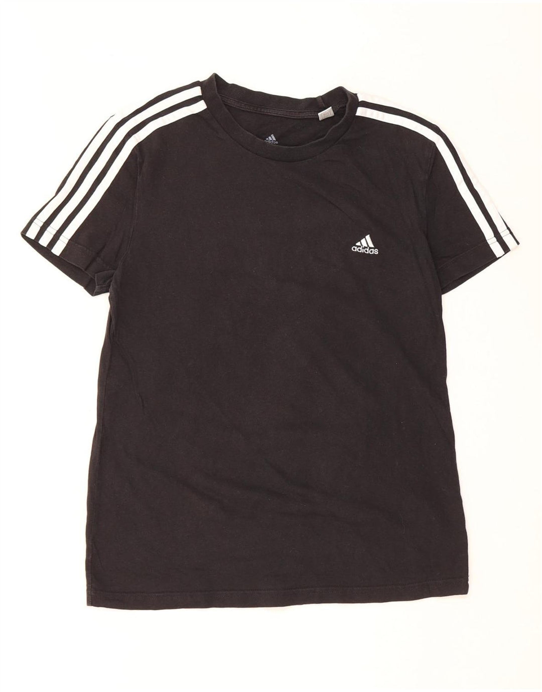 Γυναικείο T-Shirt ADIDAS Top UK 12/14 μεσαίο μαύρο βαμβακερό