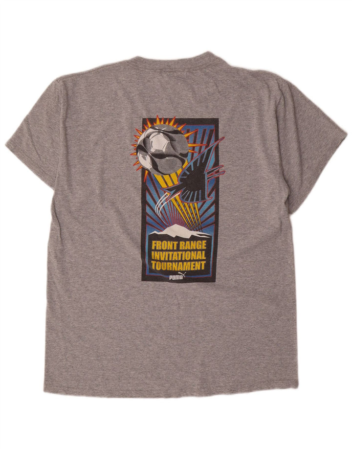 Ανδρικό γραφικό μπλουζάκι PUMA Top Large Grey