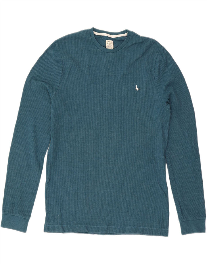 Jack Wills Ανδρικό μακρυμάνικο μπλουζάκι μικρό μπλε βαμβακερό