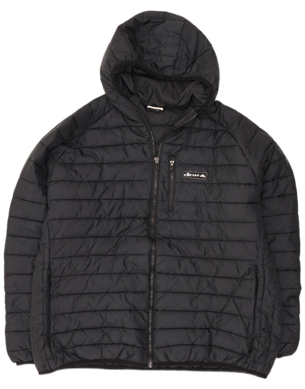 Ellesse Γυναικείο μπουφάν με κουκούλα UK 24 4XL Μαύρο Πολυεστέρας