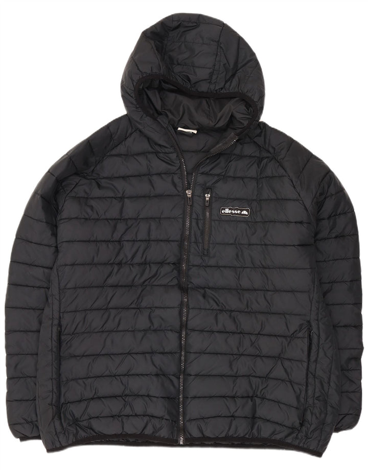 Ellesse Γυναικείο μπουφάν με κουκούλα UK 24 4XL Μαύρο Πολυεστέρας