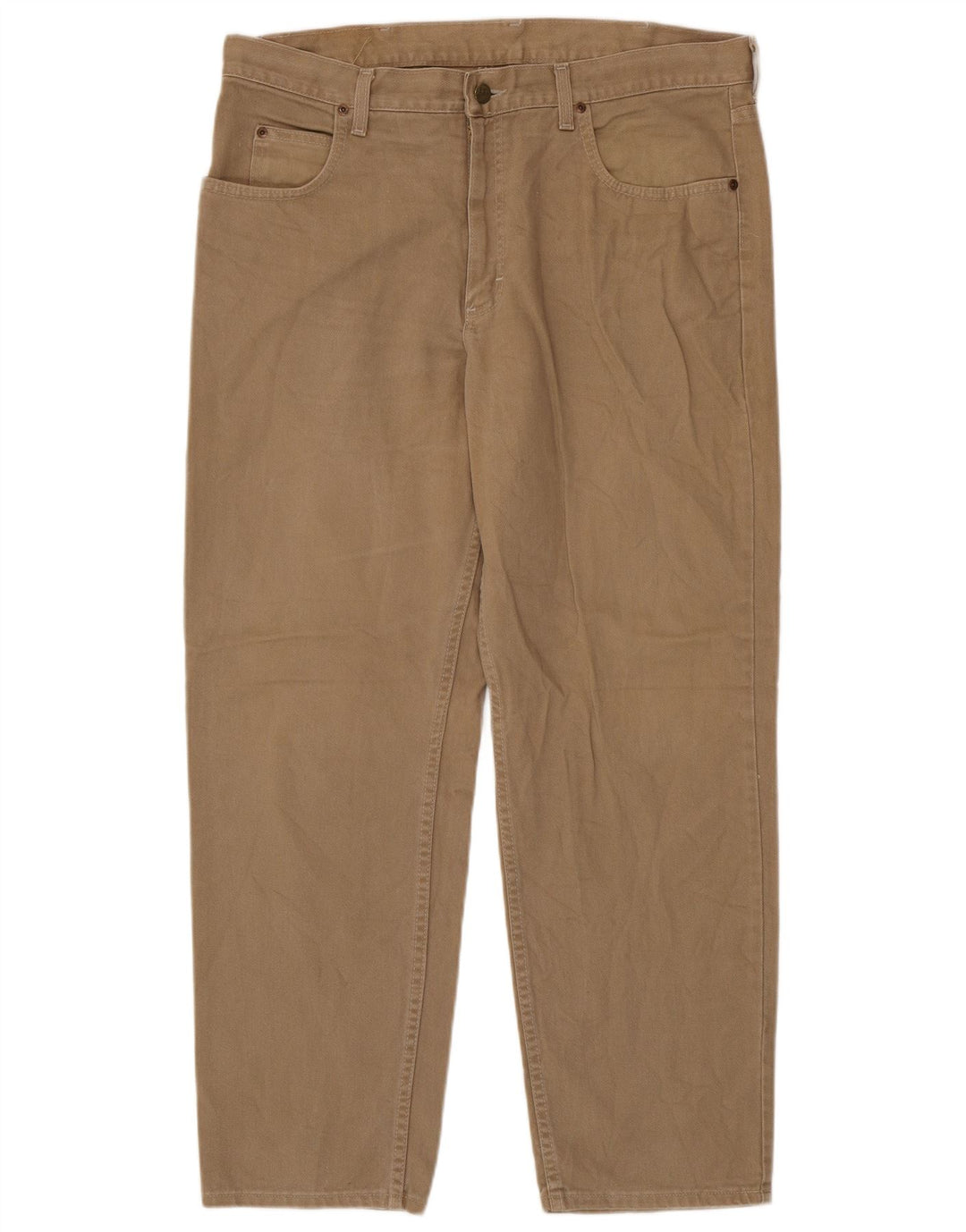 Lee Mens Tapered Jeans W38 L30 Καφέ Βαμβακερό