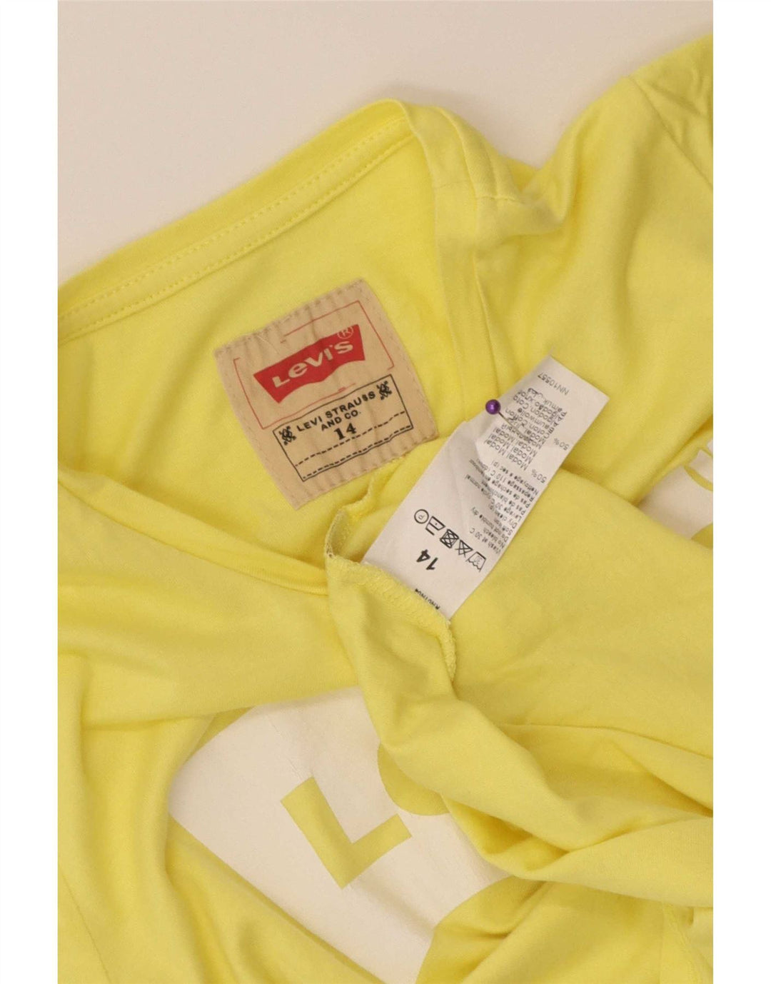 Levi's Boys Graphic T-Shirt Top 13-14 Years Yellow Modal