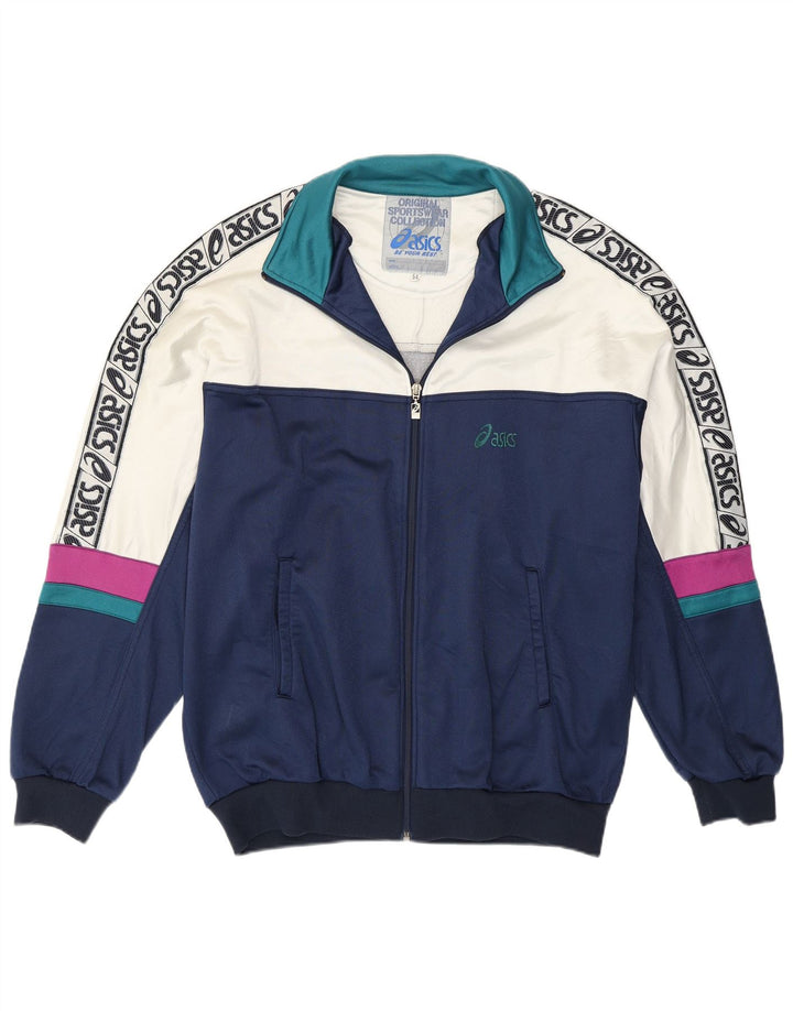 Ανδρική φόρμα γυμναστικής γραφικών ASICS Top Jacket IT 54 XL Navy Blue Colorblock