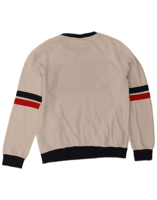 Γυναικεία γραφική φούτερ Fila Jumper UK 6 XS White Colourblock Cotton
