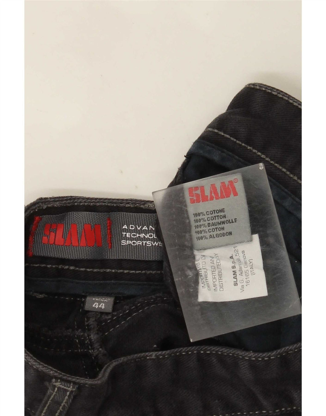 Slam Γυναικείο ίσιο τζιν IT 44 Medium W30 L33 Γκρι βαμβακερό