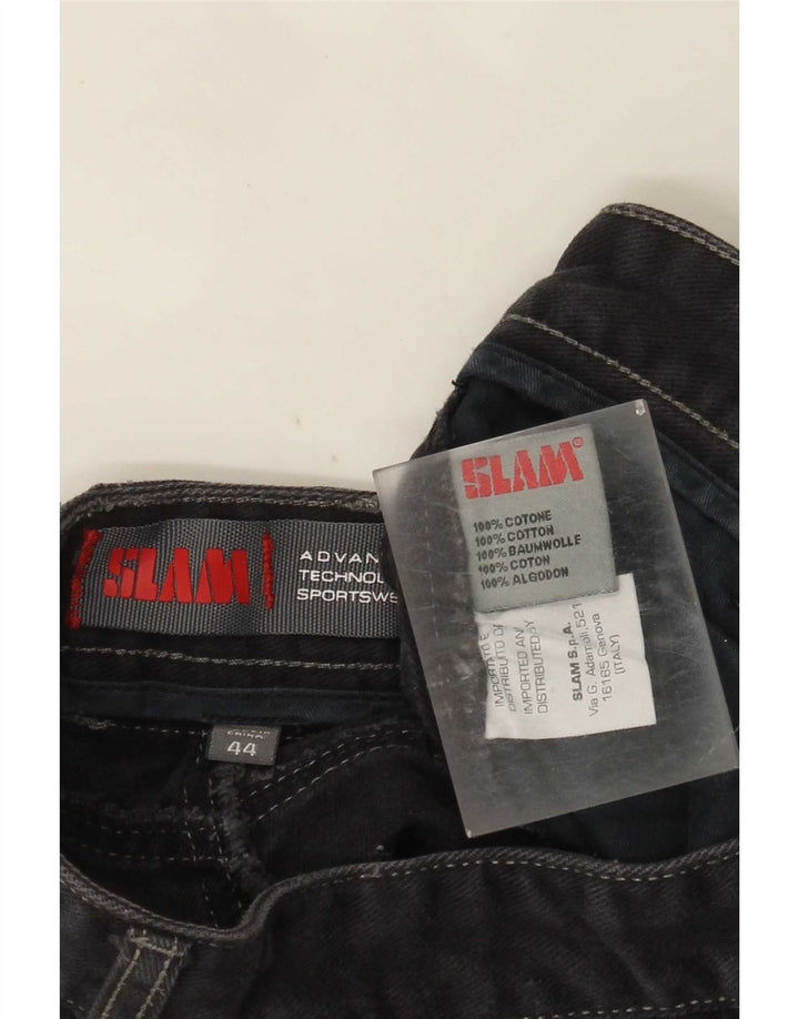 Slam Γυναικείο ίσιο τζιν IT 44 Medium W30 L33 Γκρι βαμβακερό