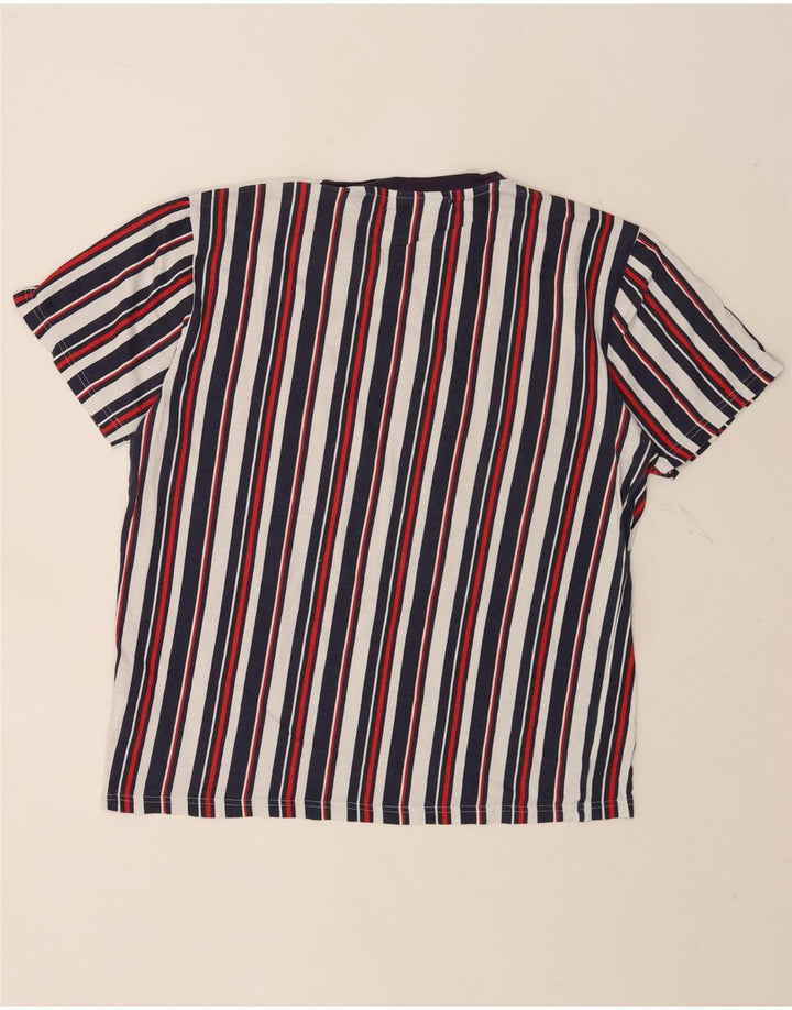 Ανδρικό T-Shirt FILA Top Μέτριο Πολύχρωμο Βαμβακερό ριγέ