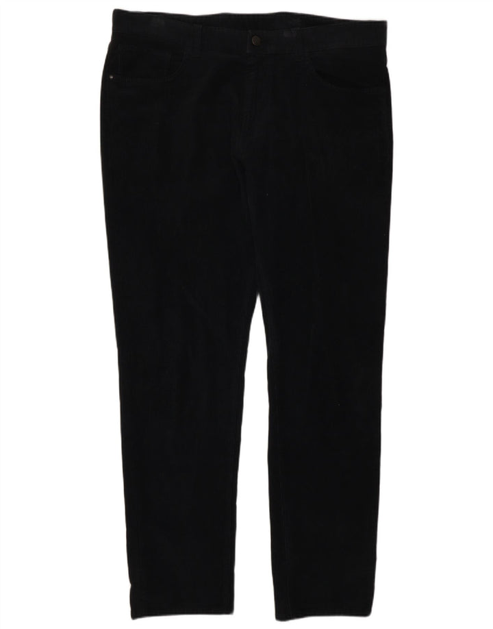 MASSIMO DUTTI Ανδρικό ίσιο κοτλέ παντελόνι EU 44 Large W36 L30 Μαύρο