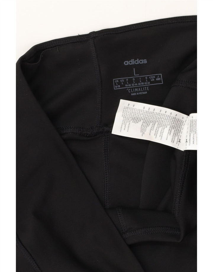 Γυναικεία κολάν ADIDAS Climalite Capri UK 16/18 Large Black Polyester