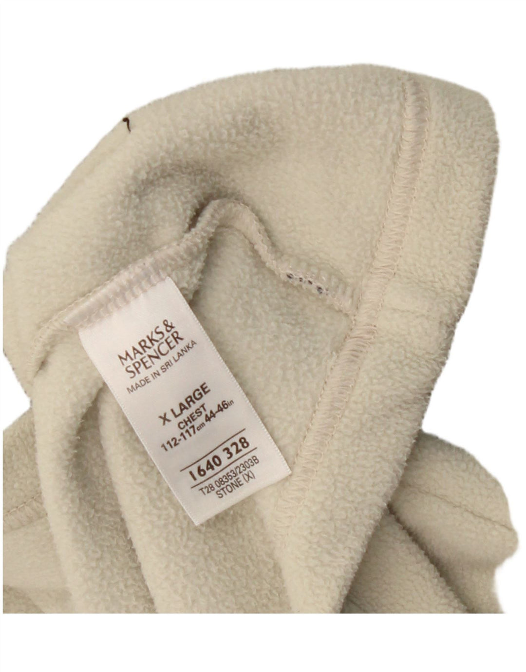 Marks & Spencer Mens Fleece Jumper XL Beige Polyester