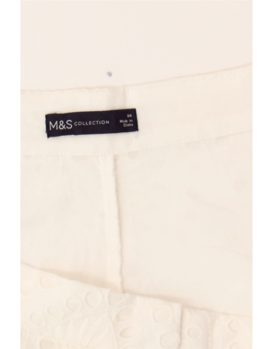 MARKS & SPENCER Womens Casual Shorts W24 XS White Cotton Vintage Marks & Spencer and Second-Hand Marks & Spencer from Messina Hembry 