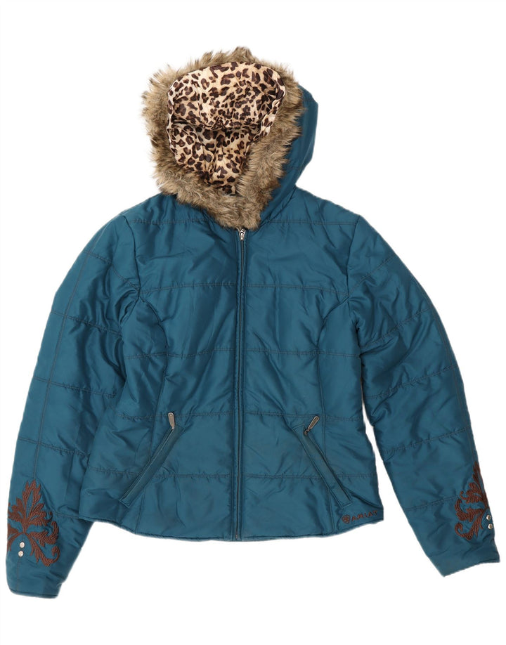 Γυναικείο μπουφάν με κουκούλα Ariat UK 14 Μεσαίο Μπλε Πολυεστέρας