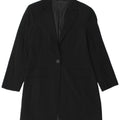 Vintage Γυναικείο Longline Μπουφάν 1 Κουμπί Blazer IT 46 Large Μαύρο