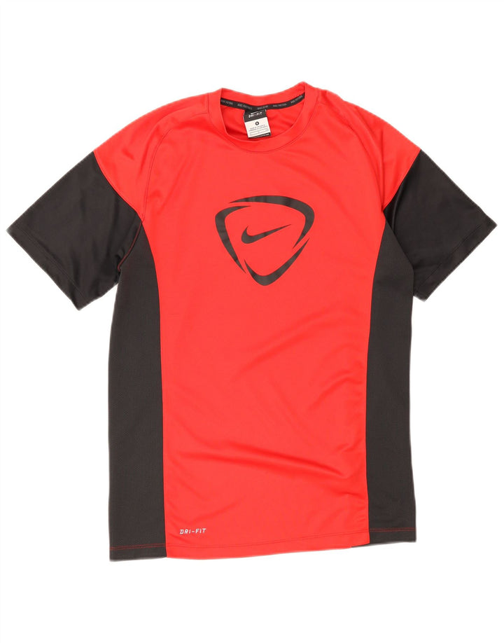 Ανδρικό γραφικό μπλουζάκι Nike, ανδρικό Dri Fit, κορυφαίο μικρό κόκκινο έγχρωμο πολυεστέρα