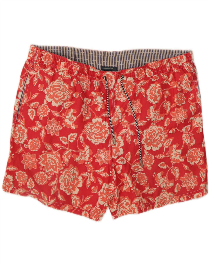 MASSIMO DUTTI Mens Swimming Shorts Large Red Floral Vintage Massimo Dutti and Second-Hand Massimo Dutti from Messina Hembry 