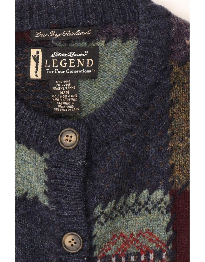 Γυναικείο πουλόβερ με ζακέτα Eddie Bauer UK 14 μεσαίο πολύχρωμο συνονθύλευμα