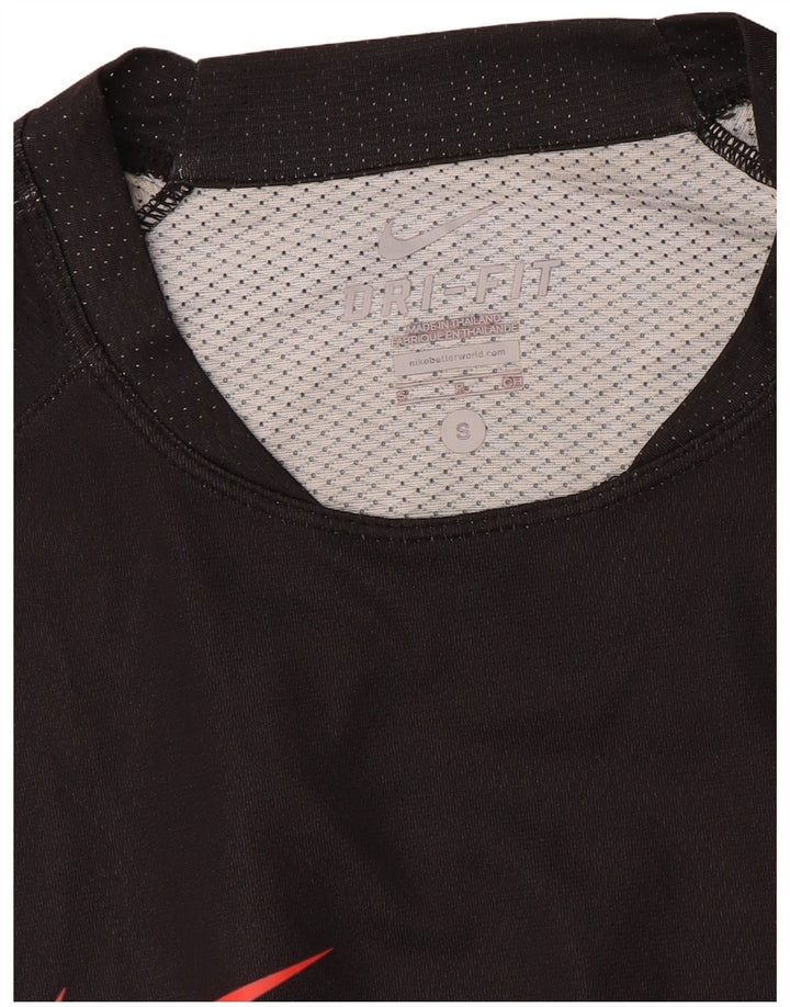 Ανδρικό T-shirt Dri Fit NIKE Top Small Black Colourblock