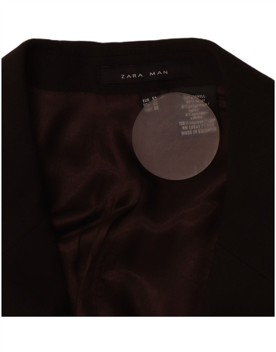 ZARA Ανδρικό σακάκι σακάκι με 2 κουμπιά EU 54 XL καφέ μαλλί