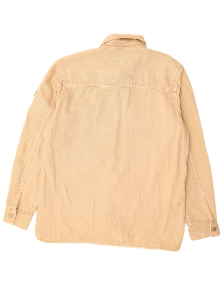 Ανδρικό τζιν πουκάμισο Zara Relaxed Fit Medium Beige Βαμβακερό