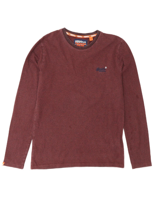 Superdry Ανδρικό Μπλουζάκι Μακρυμάνικο Μικρό Βουργουνδί Βαμβακερό