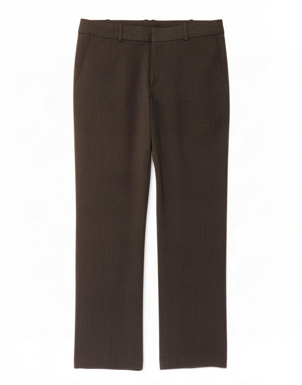 Zara γυναικείο ίσιο casual παντελόνι EU 44 XL W34 L33 καφέ πολυεστέρας