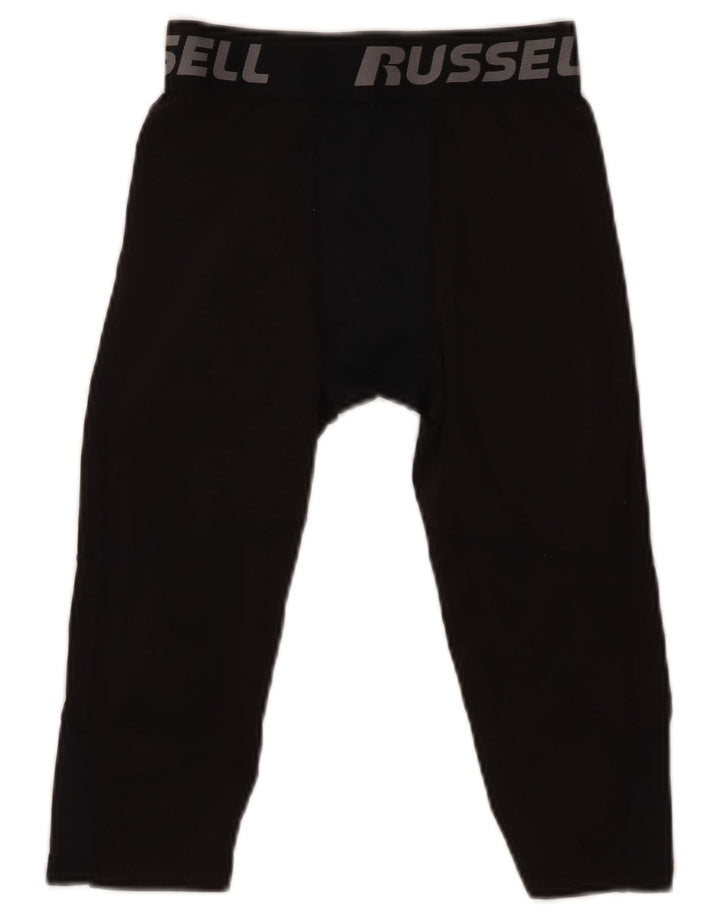 Russell Athletic Boys Graphic Capri Leggings 10-11 Years Large Black