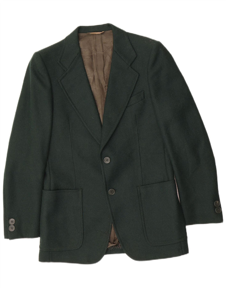 Facis Ανδρικό σακάκι σακάκι με 2 κουμπιά UK 36 Small Green Wool