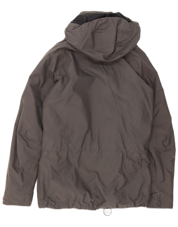 Jack Wolfskin Γυναικείο Μπουφάν με κουκούλα μεγάλου μεγέθους αντιανεμικό UK 8 Small Grey