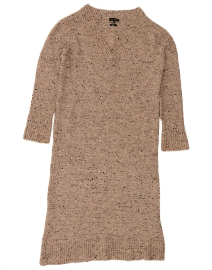 Massimo Dutti Γυναικείο μακρυμάνικο φόρεμα UK 10 Small Grey Flecked