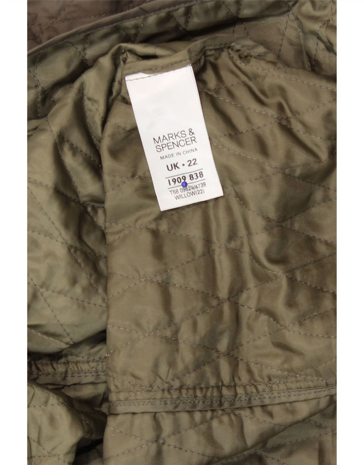 Marks & Spencer Γυναικείο Καπιτονέ μπουφάν UK 22 3XL Πράσινο Πολυεστέρας