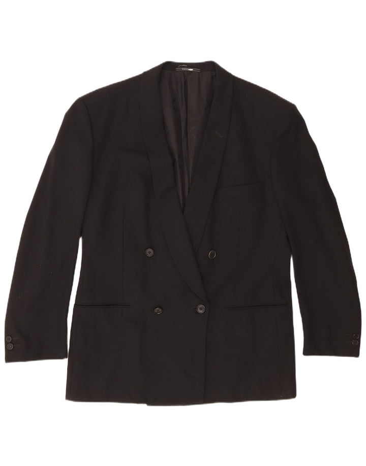 Trussardi Ανδρικό Μπουφάν Blazer Διπλό στήθος IT 52 XL Μαύρο παρθένο μαλλί